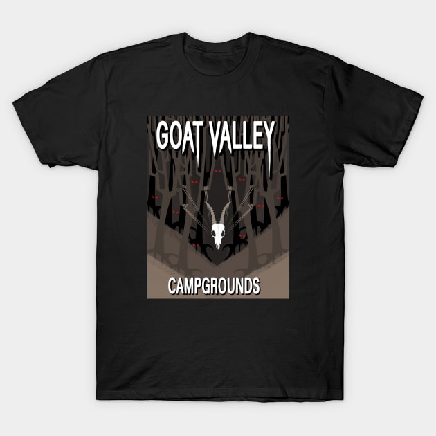 Goat Valley Campgrounds T-Shirt by fainting-goat